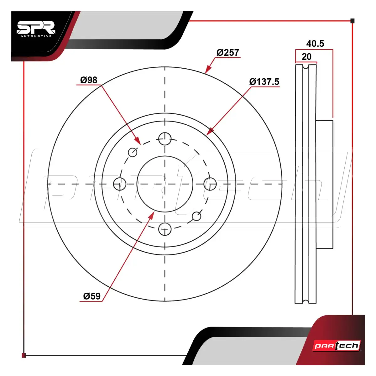 Disco de Freno DP-07001 · PARTECH