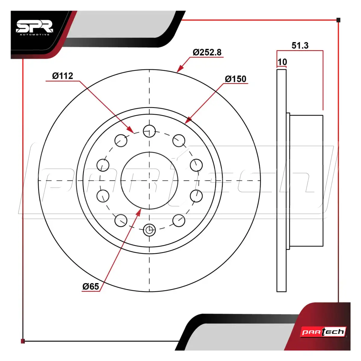 Disco de Freno DP-28034 · PARTECH